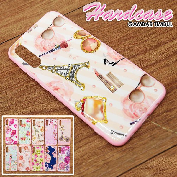HARDCASE MOTIF BUNGA SAMSUNG A10S A20S A30 A50 A71 IPHONE 6 6PLUS 7 X OPPO F11 F11 PRO REALME 5 5 PRO VIVO S1 V15 PRO Y19 XIAOMI REDMI 7 8 HARDCASE GAMBAR TIMBUL