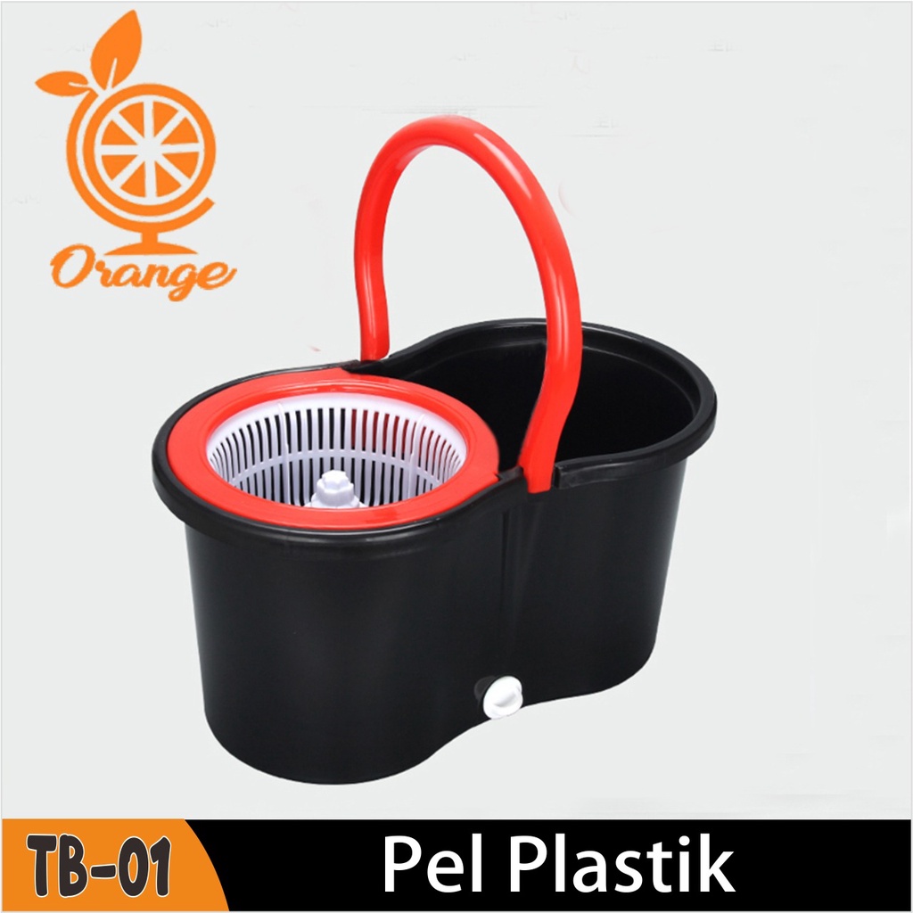 Spin Mop Alat Pel Putar Plastik Praktis 2 kain WD