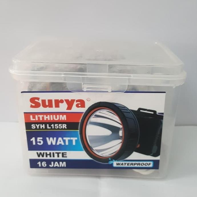 SURYA Senter Kepala SYH L155R - Head Lamp 15 Watt - water Resistant