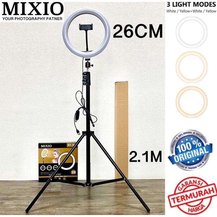 tripod RING LIGHT LED 26CM Lampu 26 cm Make Up Vlog Lampu Ringlight Tripod  1.6m 2.1m tiktok live