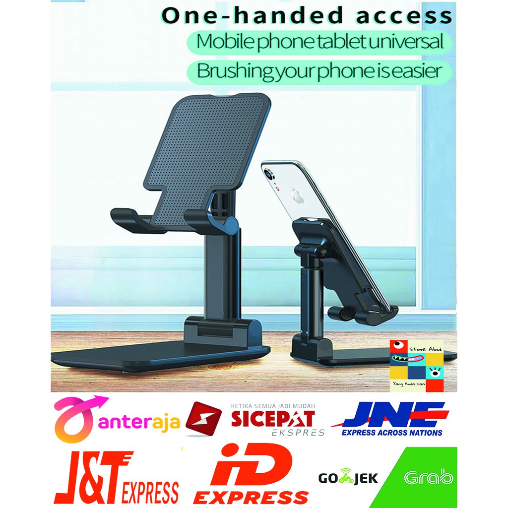 Dudukan Handphone Tablet Lipat Desktop Phone Stand Holder Multi Angle