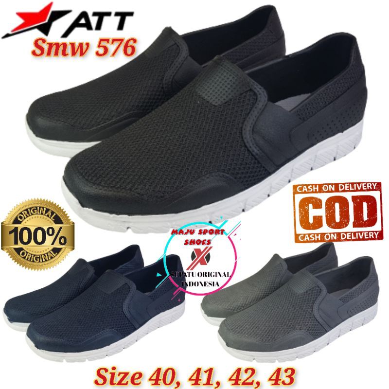 ATT SMW 576 - SEPATU KARET ATT PRIA ORIGINAL / SEPATU KARET ATT ANTI AIR / SEPATU SLIP ON KARET ATT