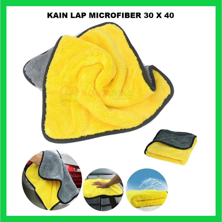 Kain Lap Mobil Microfiber Lembut Tebal Anti Lecet Serbaguna