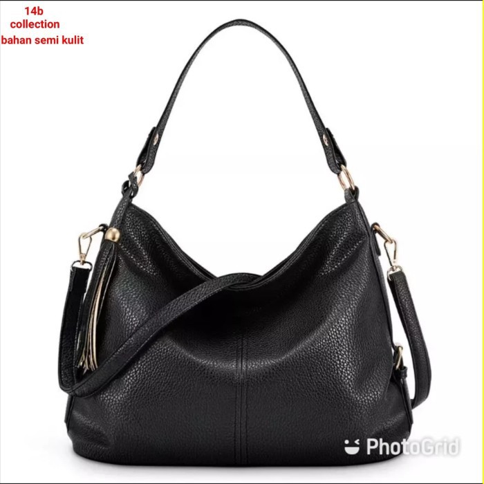 Elora Bag Tas Selempang Simple Wanita Handbag Tas Kerja selempang - Hitam newTDS10