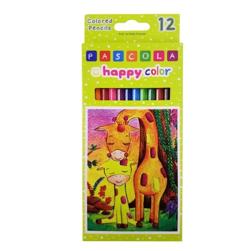 

Pascola - Happy Color Pencil 12 FL (Pensil Warna Isi 12 / Set)
