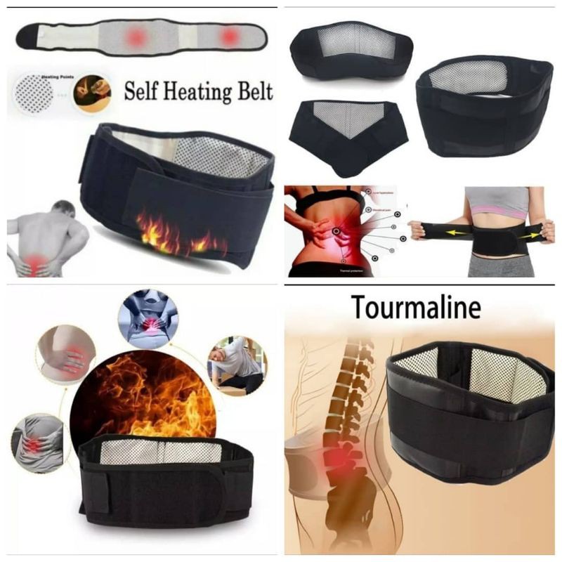 SABUK MAGNET TERAPI PINGGANG PUNGGUNG THERAPY TOURMALINE BELT MAGNETIC SELF HEATING