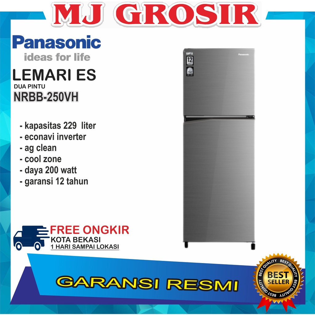 KULKAS PANASONIC NRBB 250 VH LEMARI ES 2 PINTU NRBB250VH