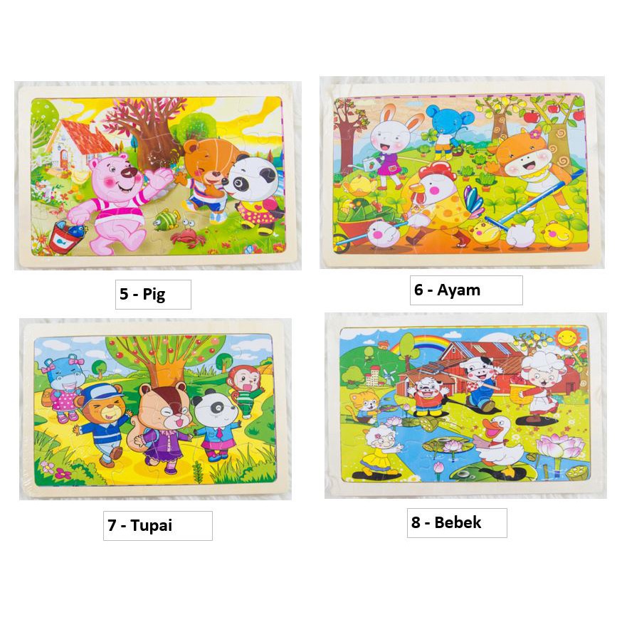 Gober - Mainan Edukatif / Jigsaw Puzzle / Puzzle Kayu Gambar Kecil 24 Keping Lucu