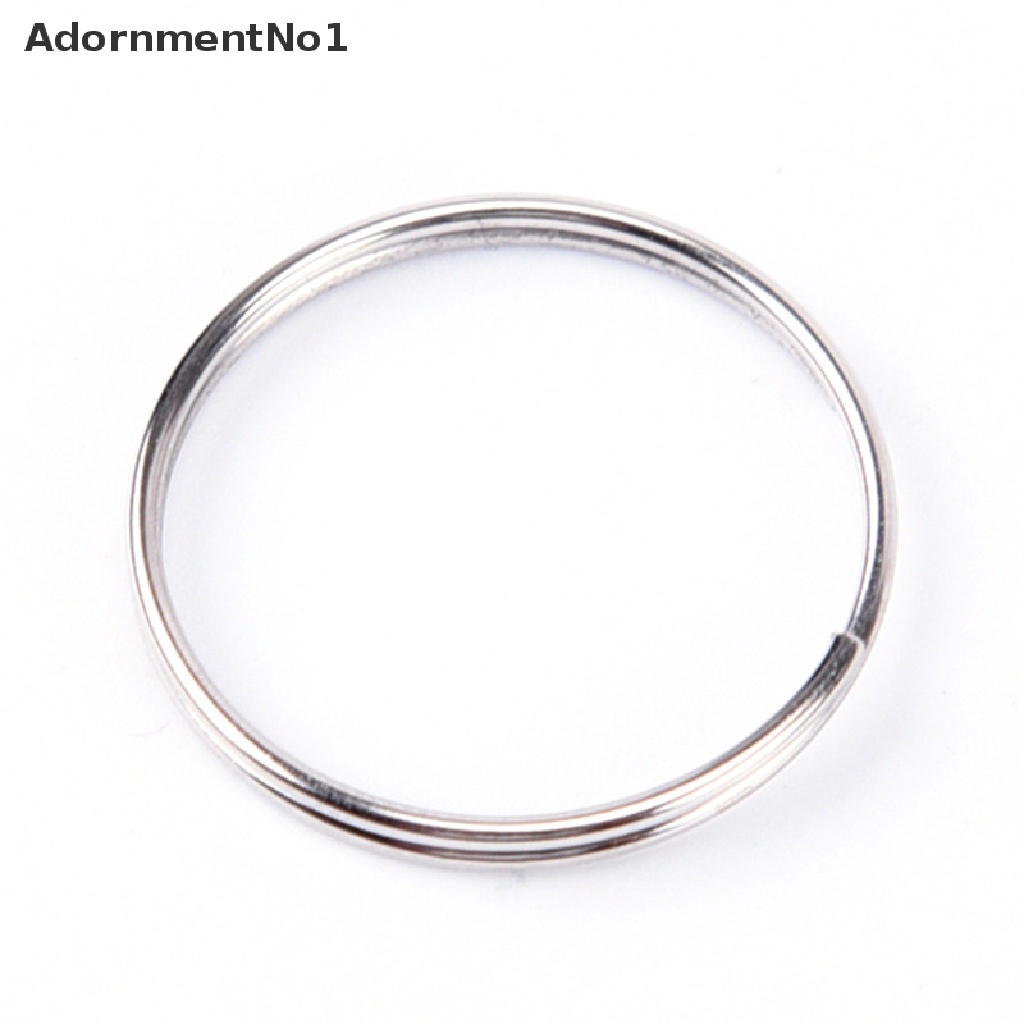 (AdornmentNo1) 10pcs Ring Gantungan Kunci Bahan Nikel Lapis Baja