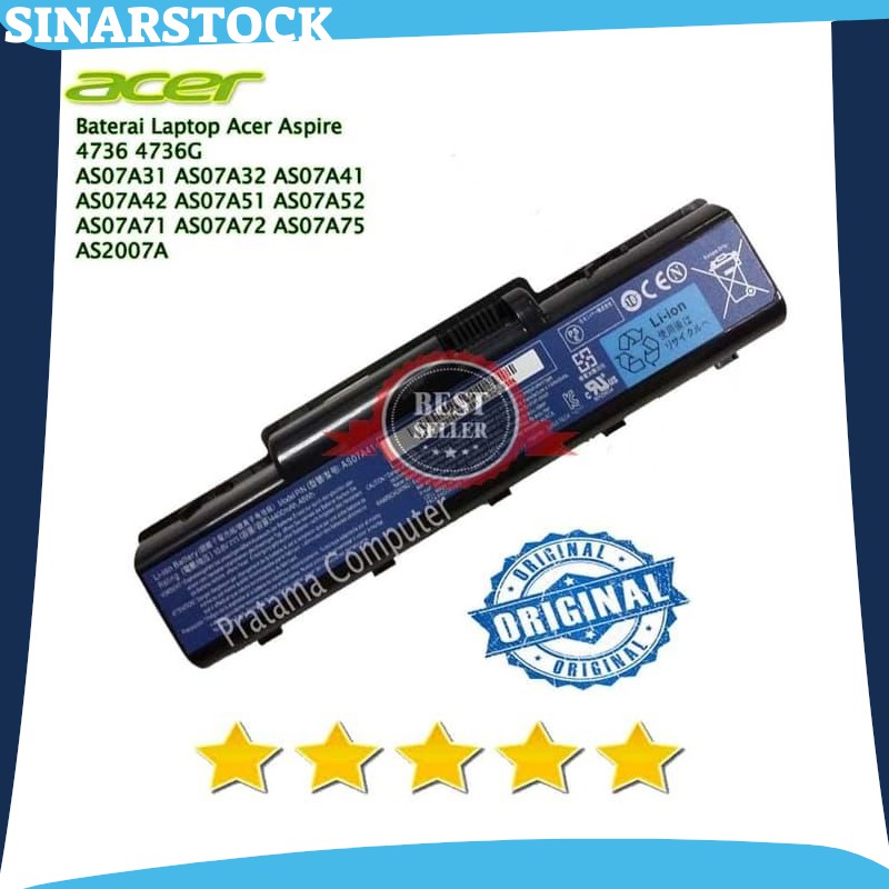Original Baterai Laptop Acer Aspire 4736 - 4736G - 4736Z Series