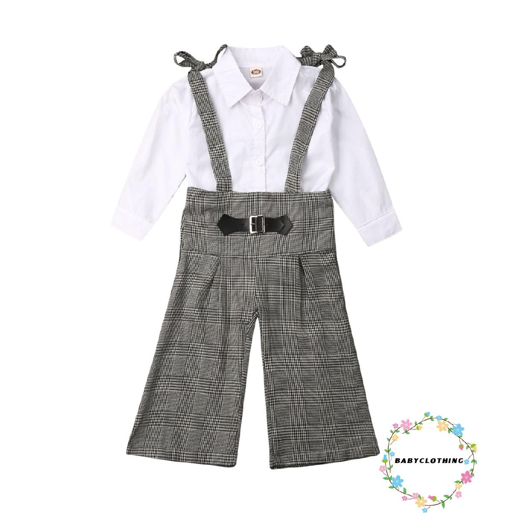 Setelan Kaos  T Shirt Lengan  Panjang  Overall Celana 