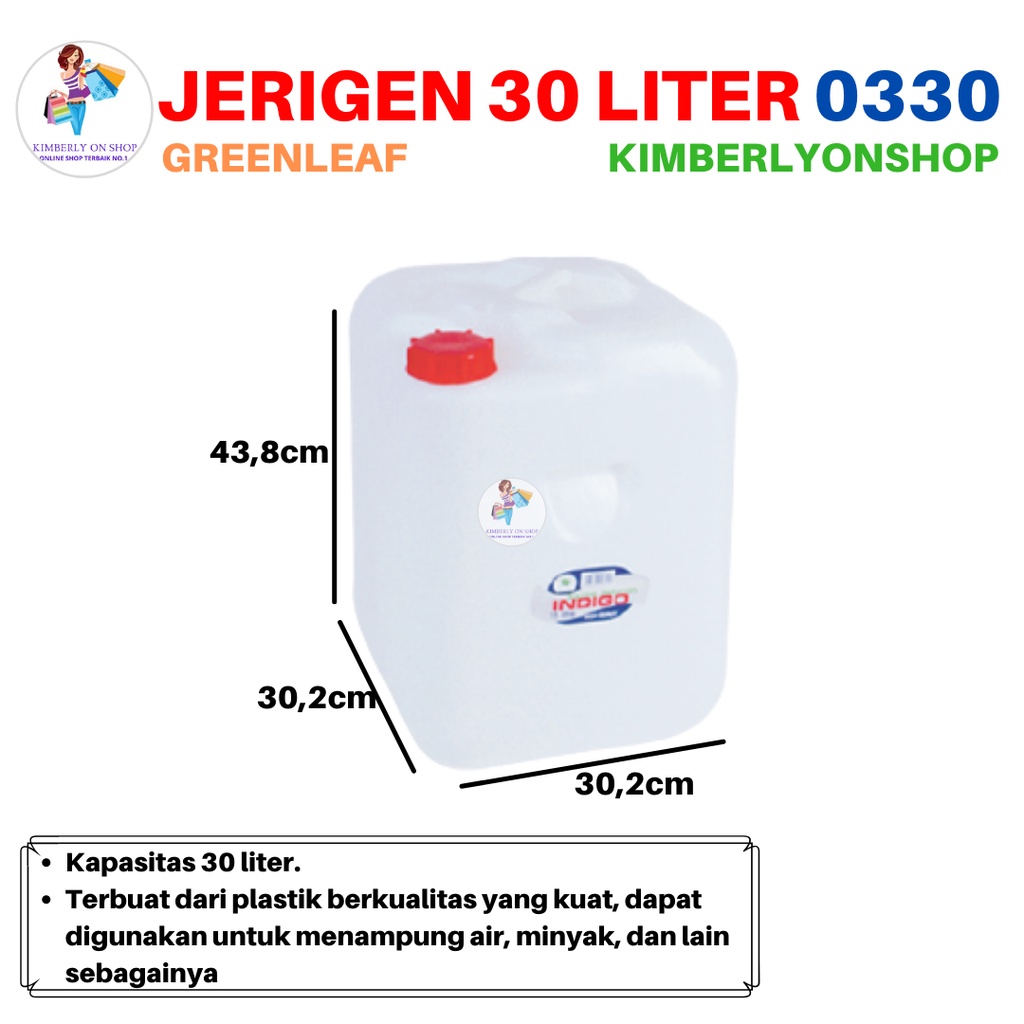 Jerigen Segi Indigo 30 Liter 0330 Green Leaf