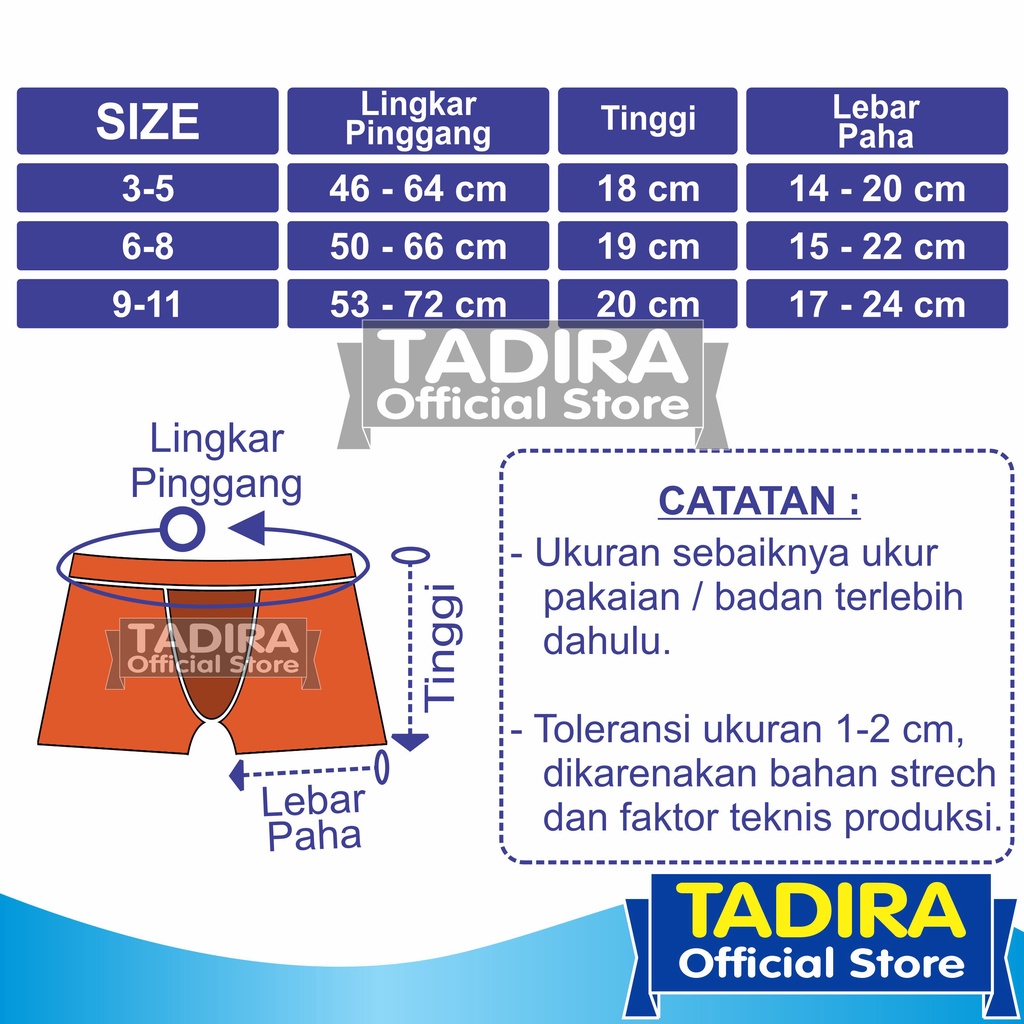 2 Pcs Celana Dalam Boxer Anak Laki-Laki Motif Gambar usia 3-11 Tahun Real Pict TADIRA Store