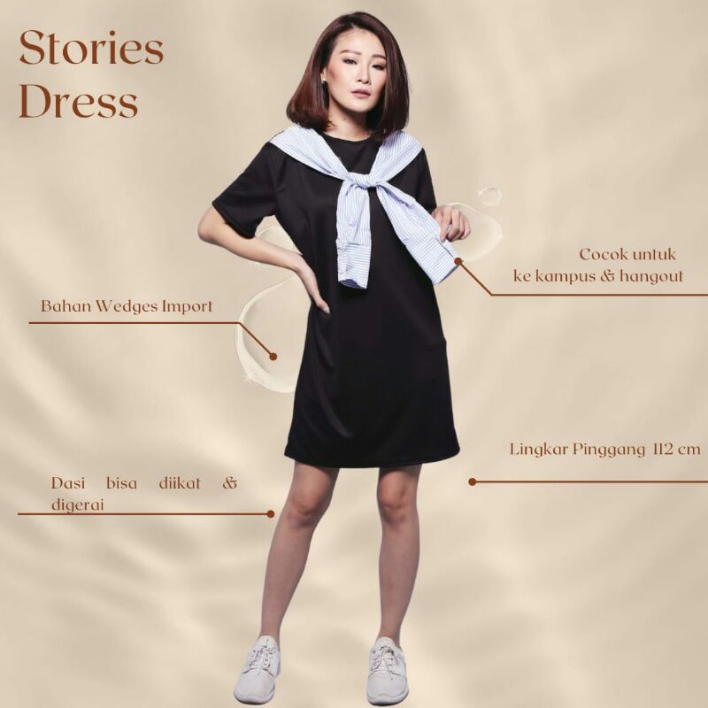 Dress Casual Pendek Murah Stories Dress