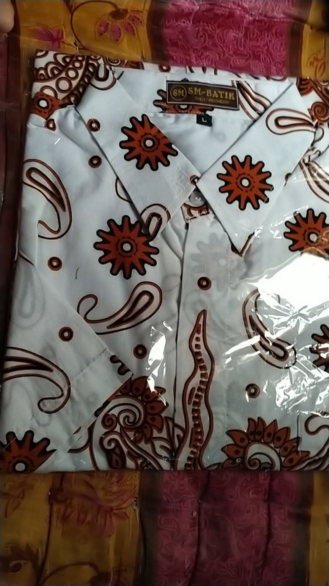 Keris Putih Pendek Kemeja Batik Pria Full Furing Bahan Katun Sragenan