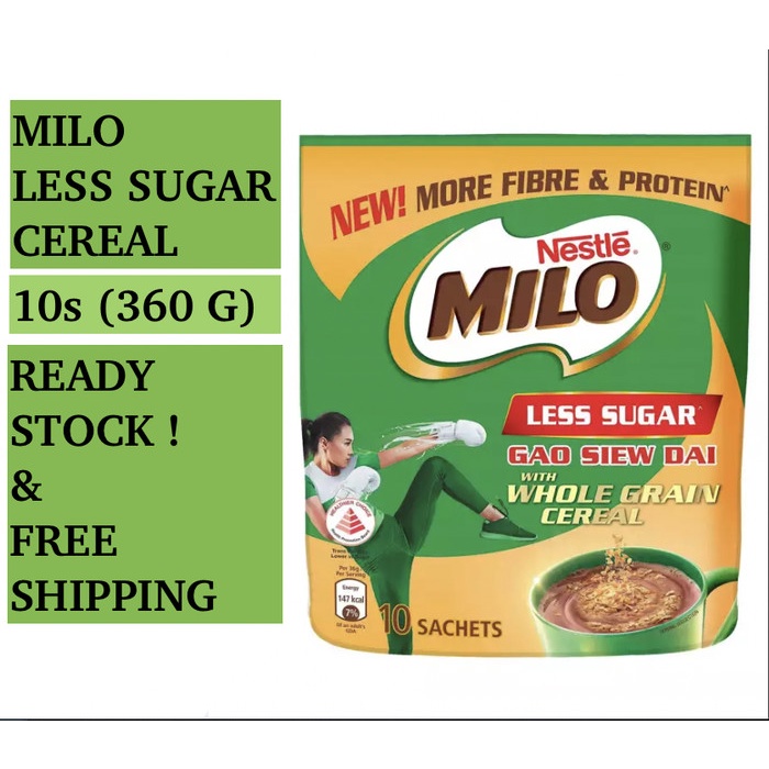 

Ready stock Milo Singapore Gao Siew Dai Whole Grain Cereal Less Sugar 360g