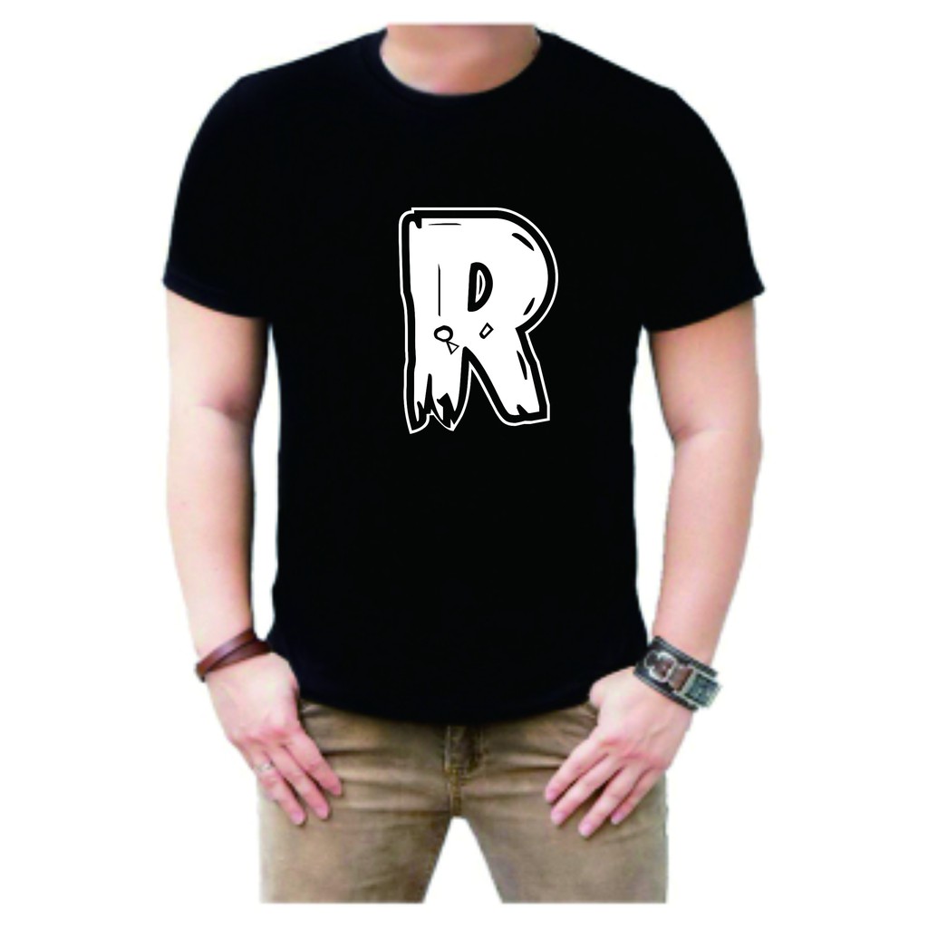 BAJU KAOS INISIAL R / KAOS COWOK / KAOS CEWEK / KAOS KEREN