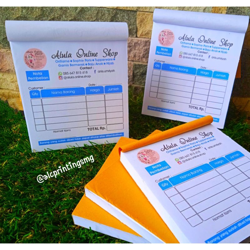 

Nota olshop 1/6 folio hvs 1 ply