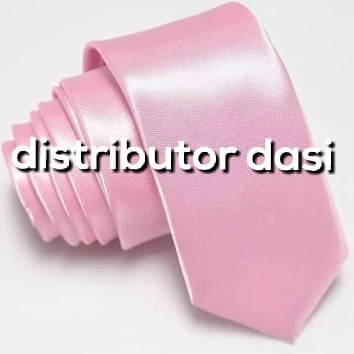dasi panjang pria polos pink ukuran slim 2 inch / 5 cm