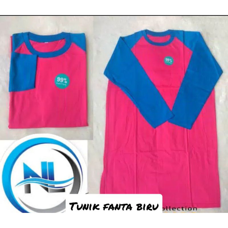 kaos Raglan //tunik polos dewasa  panjang