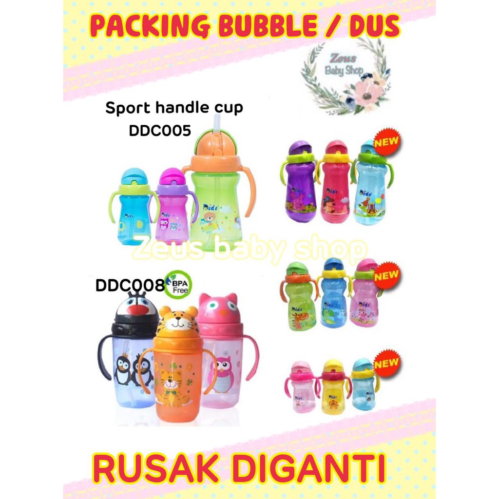 DODO MURAH SPORT HANDLE CUP / BOTOL MINUM SEDOTAN BAYI ANAK TRAINING CUP DDC005 DDC006 DDC007 DDC00