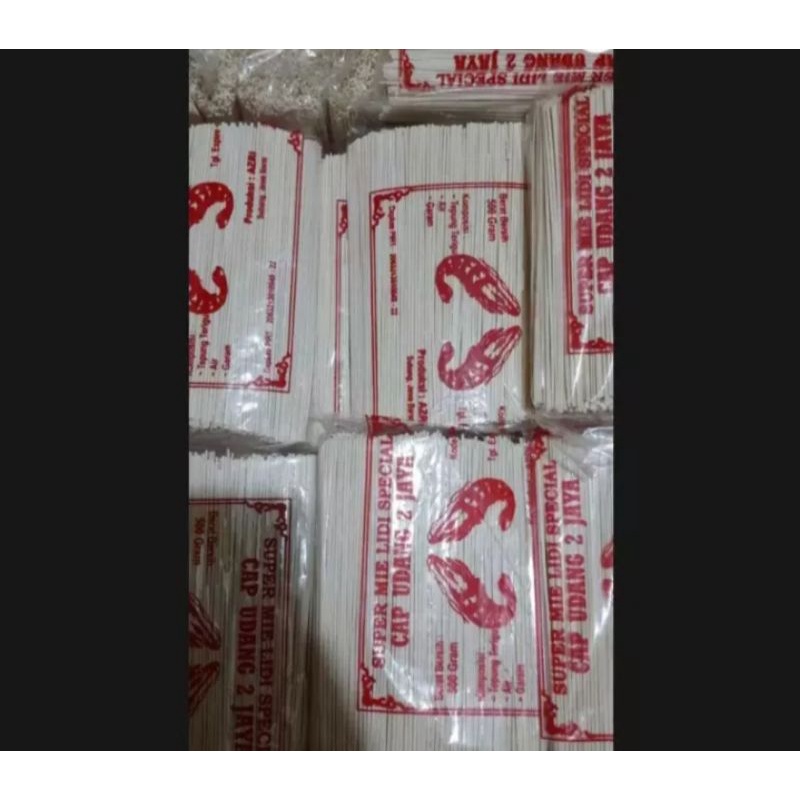 

2 Pack Mie Lidi Mentah Original (1 Kg) Cap Udang 2 Jaya