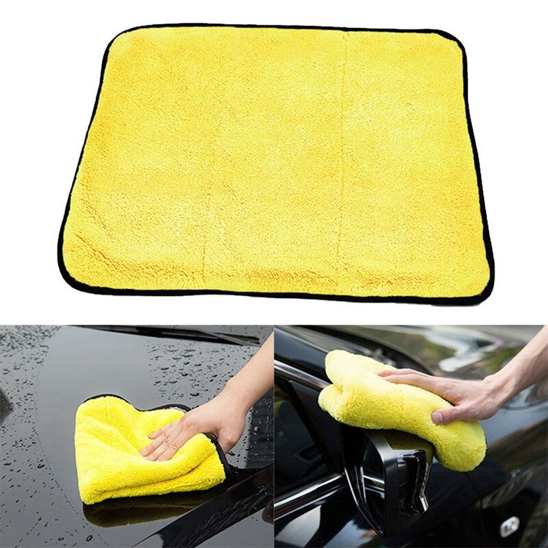 KAIN LAP MICROFIBER 30x30 CM 30X40CM KAIN LAP KUNING MOBIL MOTOR SERBAGUNA 2 SISI OTOMOTIF TOWEL 600 GSM