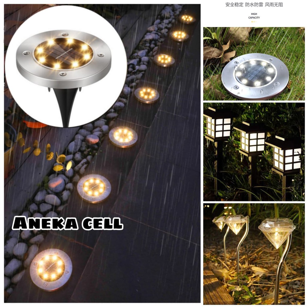Lampu Tanam LED Solar Outdoor Waterproof 8 LED Sensor Lampu Tanam LED Solar Outdoor Waterproof 8 LED Sensor