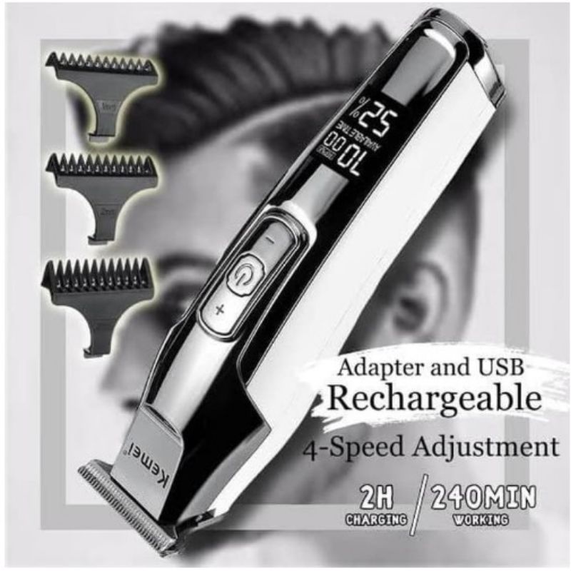 Hair Trimmer Kemei Km-5027 // Alat Cukur Charger // Cukuran Rambut