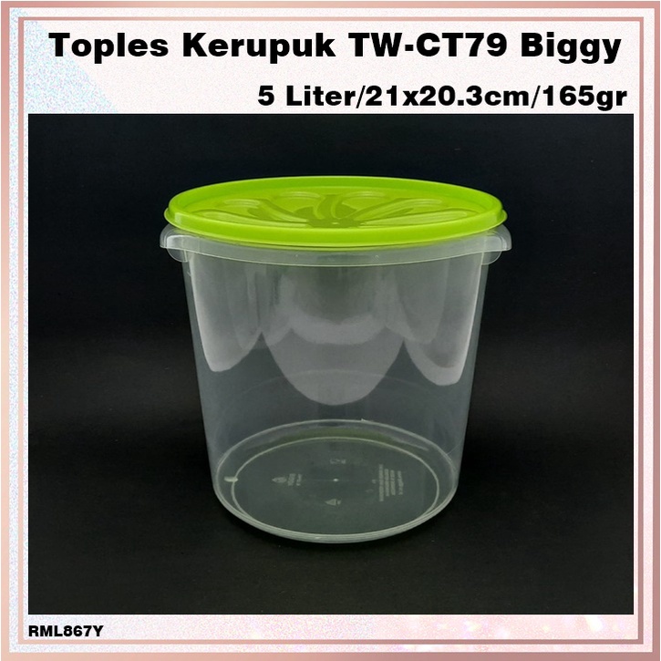 [Paket 4pcs] Toples PlastikToples Kerrupuk TW-CT79 5L BIGGY