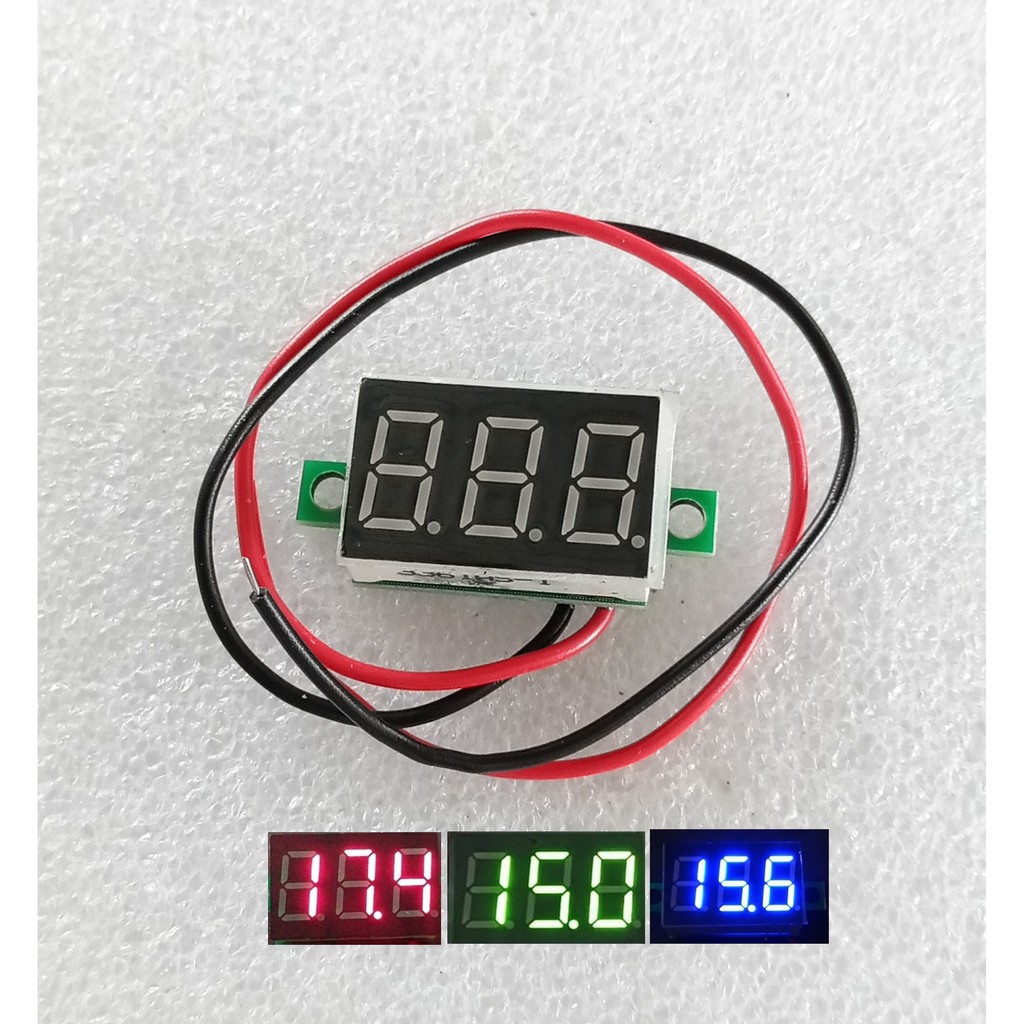 voltmeter digital 2 kabel DC 0.36"