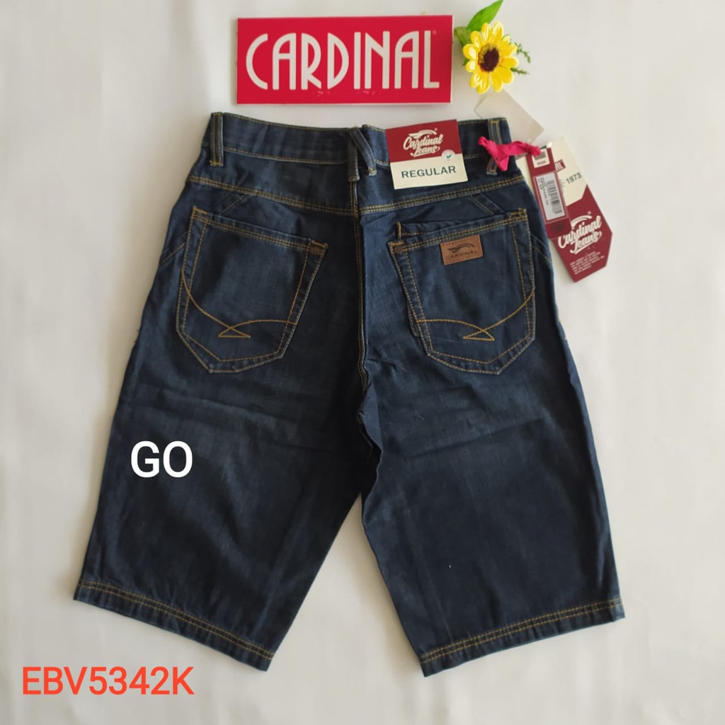 gof CARDINAL EBV Celana Pendek Jeans Bermuda Casual Sobek Slimfit Reguler Fit Cowok Dewasa