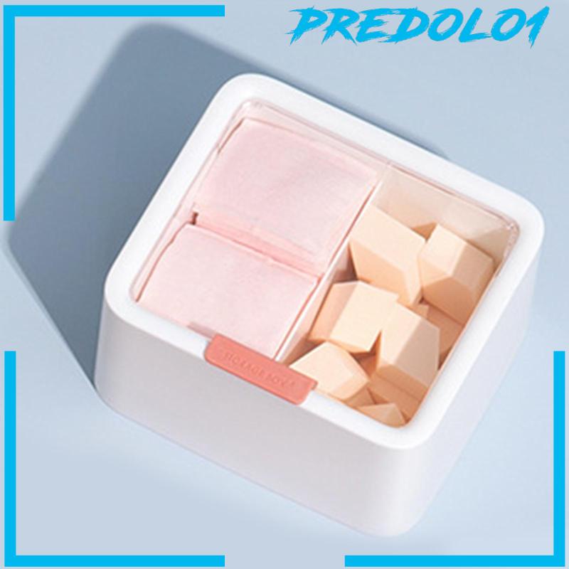 (Predolo1) Kotak Penyimpanan Kapas / Lipstick Bahan Abs Anti Debu Untuk Meja / Kamar Mandi