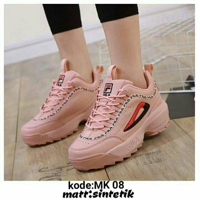 MK8 NEW FILA IMPORT FULL PINK FILA WHITE SEPATU FILA BATAM