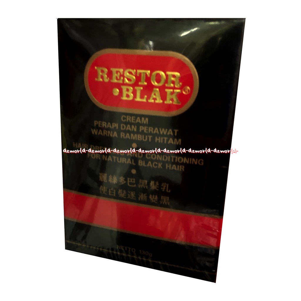 Restore Black Cream Perapi Dan Perawatan Warna Rambut Hitam 130gr Restor Black