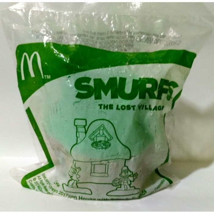 SP Mainan Anak - Smurfs The Lost Village Light Green House With Smurfs Friends Mcd