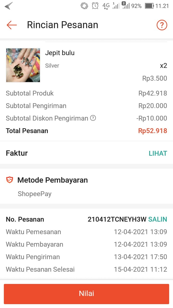 Kelopak Daun Bening
