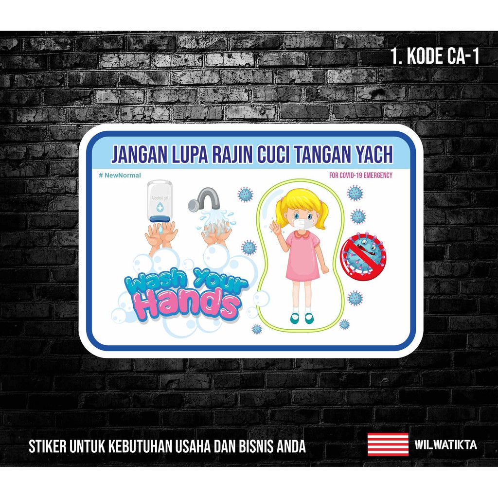 

03-Sticker Safety Sign Cuci Tangan Untuk Anak ( Min 2 Pcs )