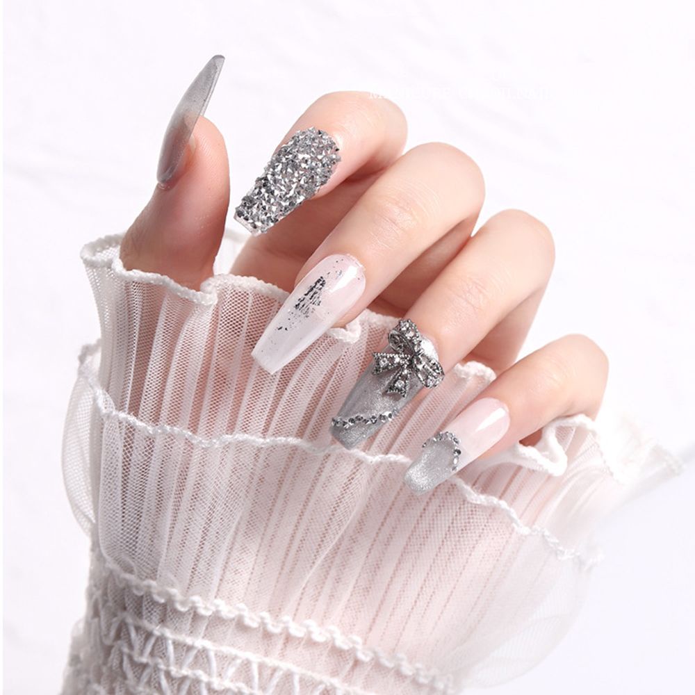 Mxbeauty Kristal Berlian Aurora Warna Champagne Untuk Dekorasi Nail Art / Manicure Diy