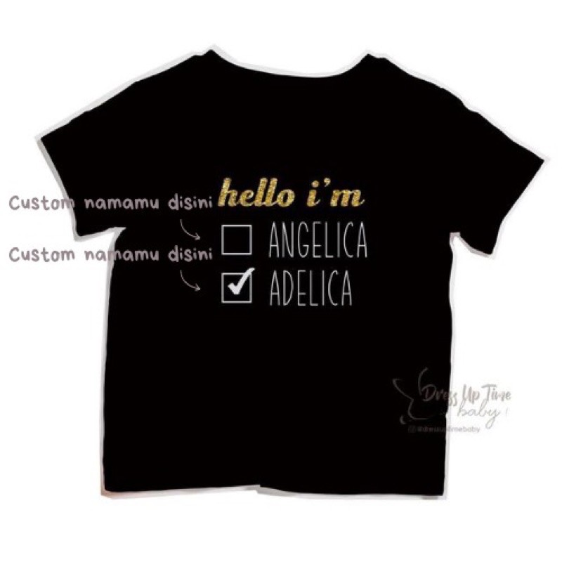 Baju Anak kembar Custom / Baju Tshirt Anak Kembar / Kaos Anak Kembar/ Atasan Anak Kembar Check