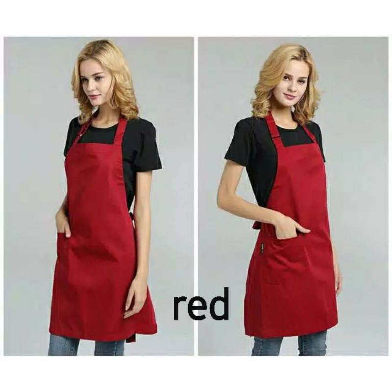 APRON / CELEMEK MASAK, CAFE, BARISTA FULL BODY BAHAN DRILL