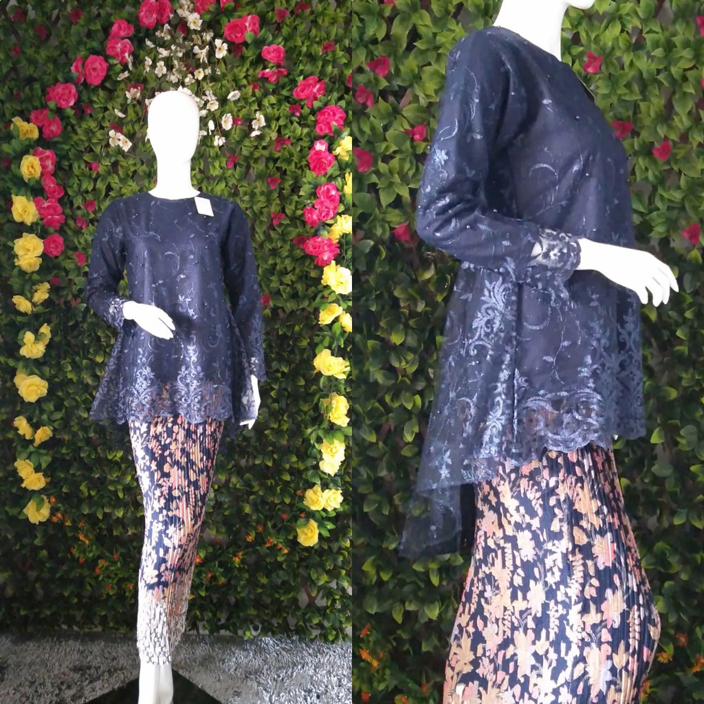 PROMO SET RINJANI PINQUIN TULLE MUTIARA BORDIR / STELAN KEBAYA PESTA CANTIK