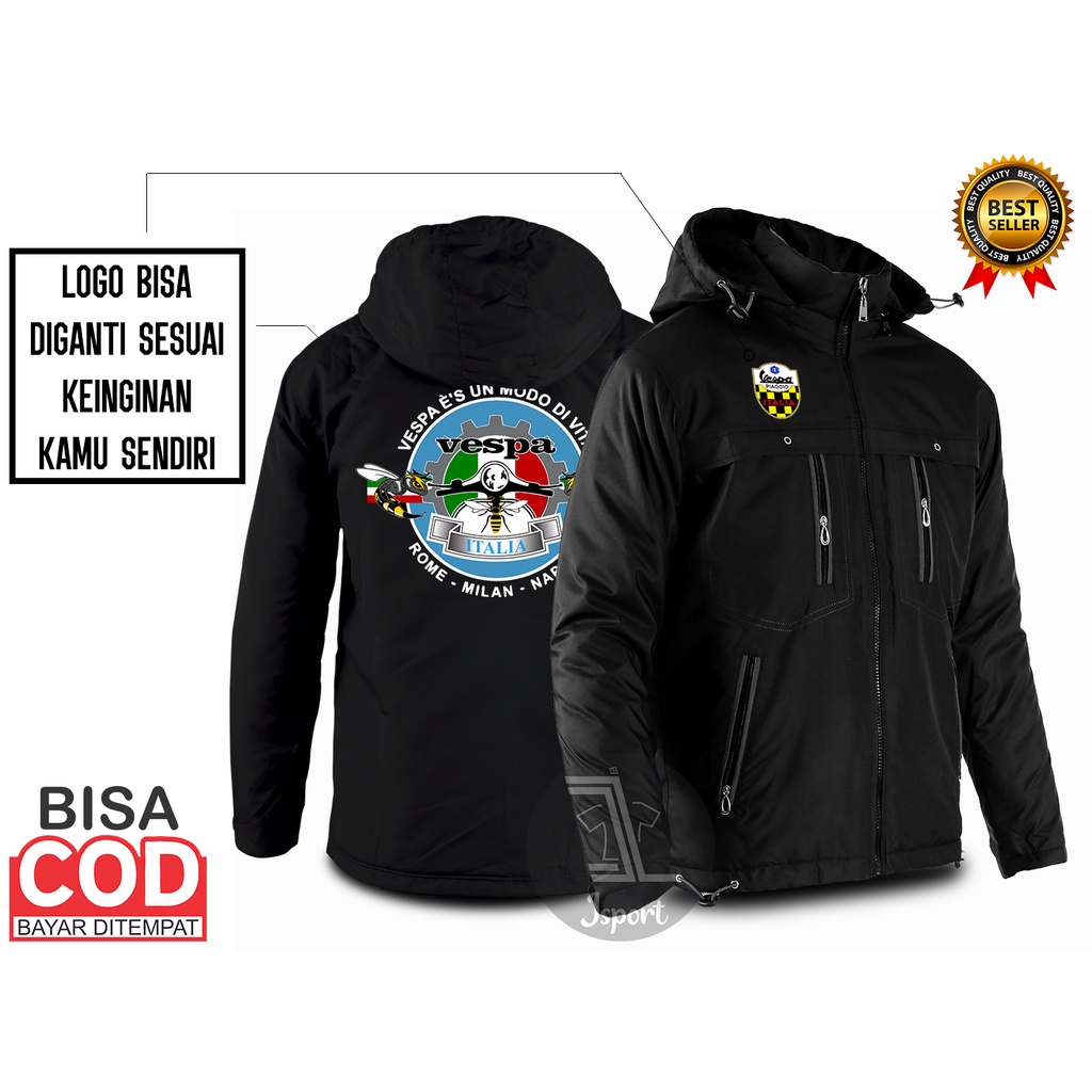 [GROSIR] Jaket Pria Motoring Jaket Touring Jaket Vespa motoran Jaket Parasut Semi WF BISA CUSTOM