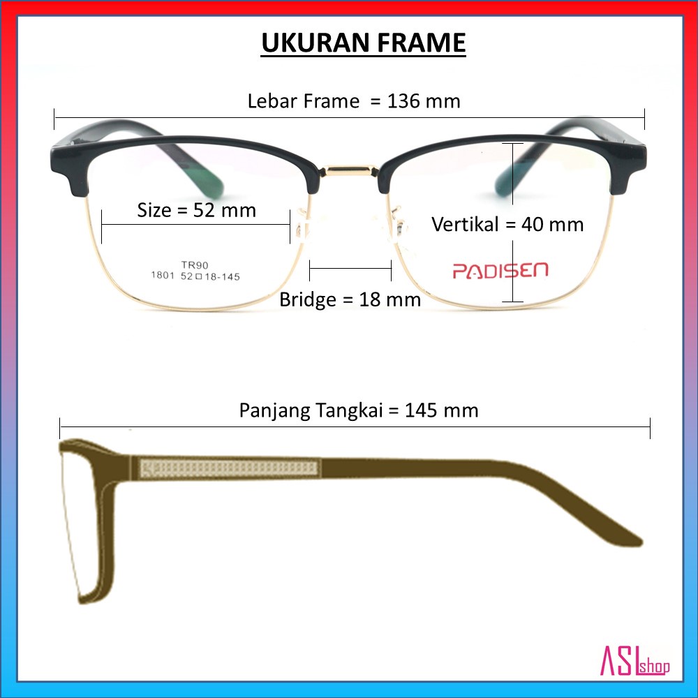 FRAME KACAMATA MINUS (PADISEN 1801)