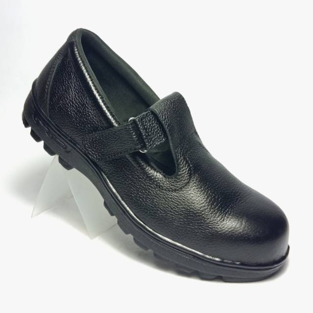 Sepatu Safety Cewek Kulit Sapi Asli 100%[ Ujung Besi] Sekolah Kerja Proyek Industri