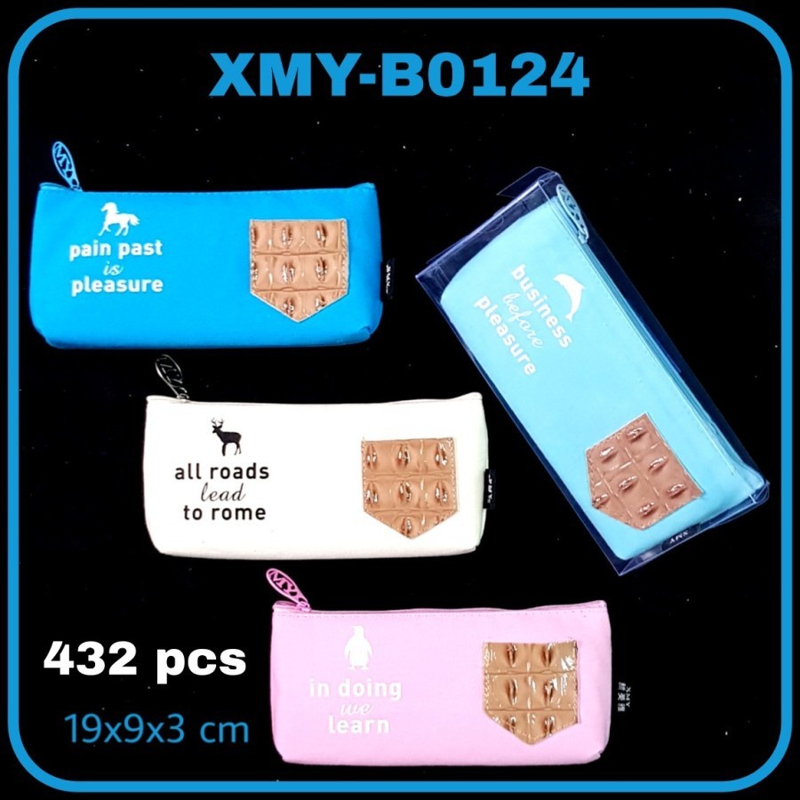

SJS Tempat Pensil Kain PVC Imitasi Sleting/Dompet Pensil/Zipper Case