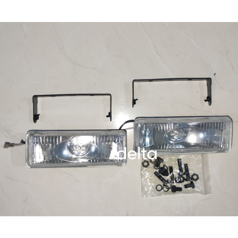 Lampu Kabut Foglamp kotak persegi universal 2pcs 12 dan 24v