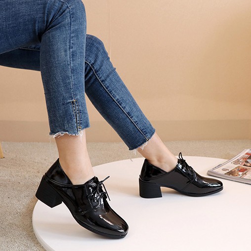 RYS - Chaplin Leather Sepatu Hak Kotak Fashion Casual/Kantoran - Ori Import