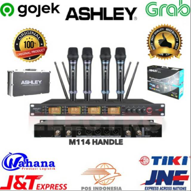 Mic Wireless ASHLEY M114 Original Kualitas Terbaik