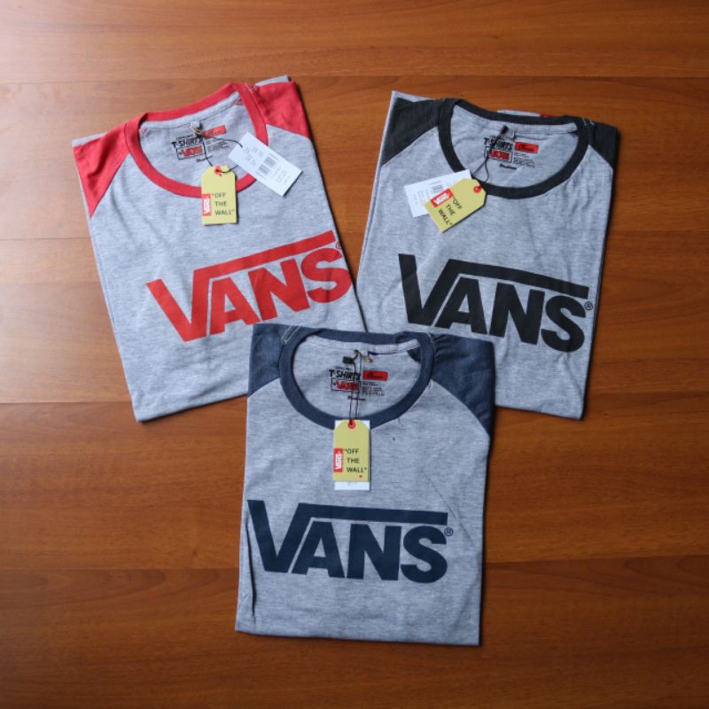 Kaos reglan pria vans